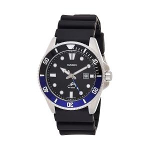 Reloj Casio MDV106B-1A1V 200M WR para hombre – Acero inoxidable, bisel negro/azul y correa de resina